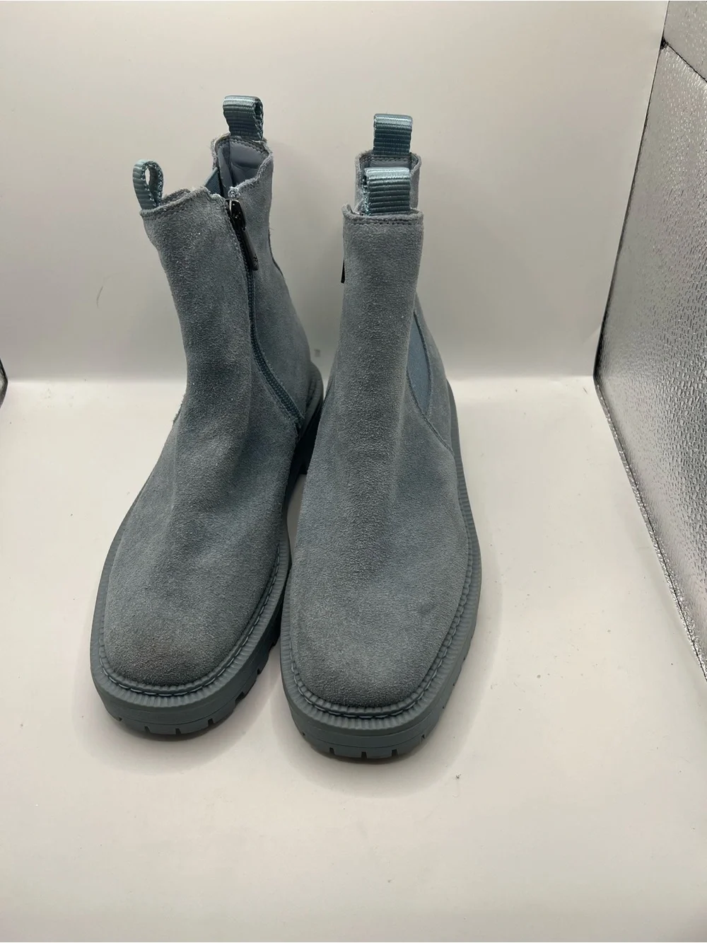 Sam Edelman Kids Blue Suede Chelsea Boots
